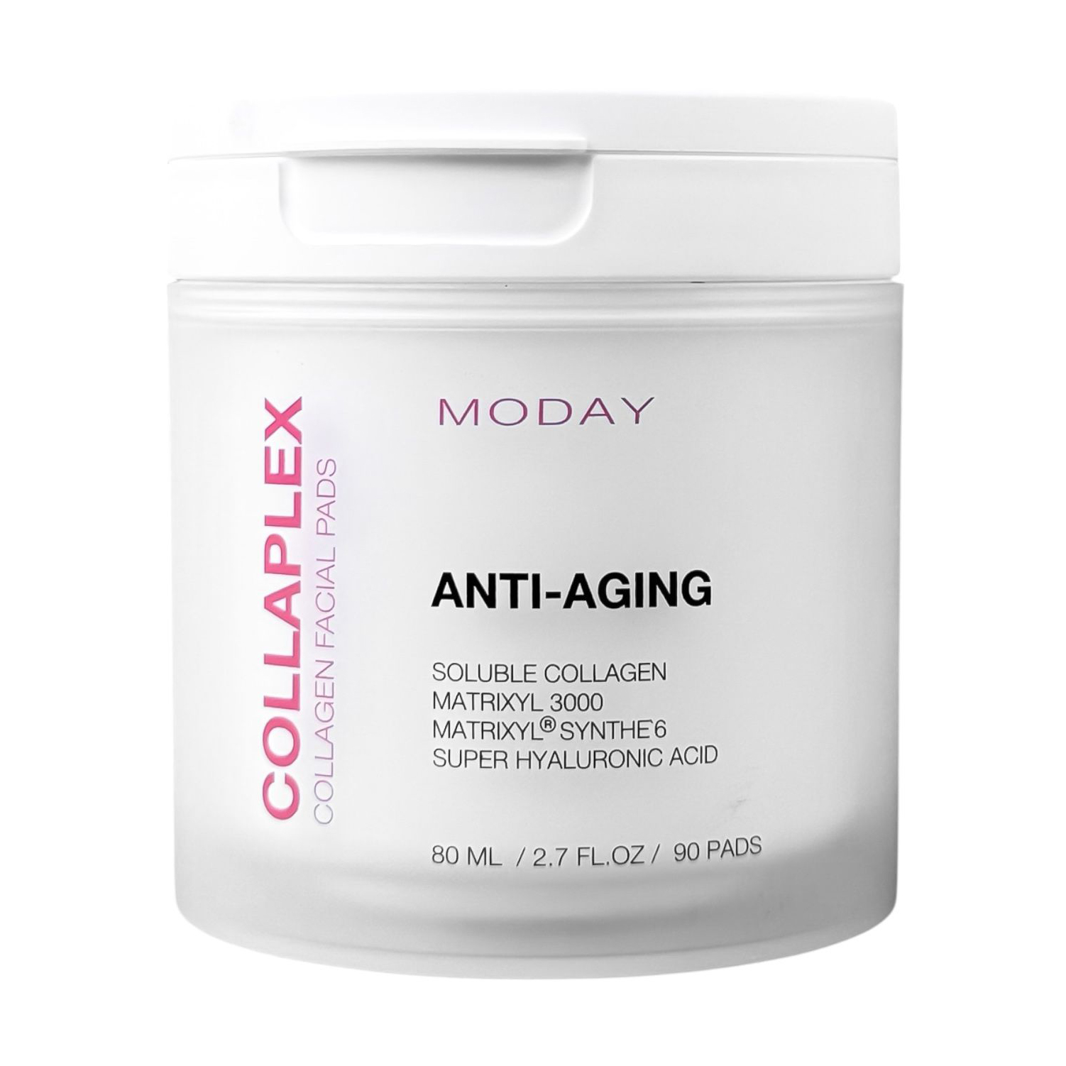 Антивікові педи для обличчя moday Collaplex Anti-Aging Collagen Facial Pads з колагеном, пептидами та гіалуроновою кислотою, 90 шт